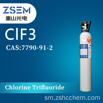 Chlorine Trifluoride CAS: 7790-91-2 ClF3 Mama Atoatoa 99.9% 3N Semiconductor kesi vailaʻau